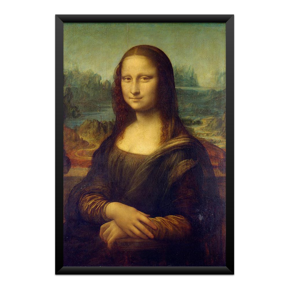 quadro-mona-lisa-leonardo-da-vinci-arte-qpd41189-01-moldura-preta-frente Quadro Mona Lisa – Leonardo da Vinci - Imagem 1