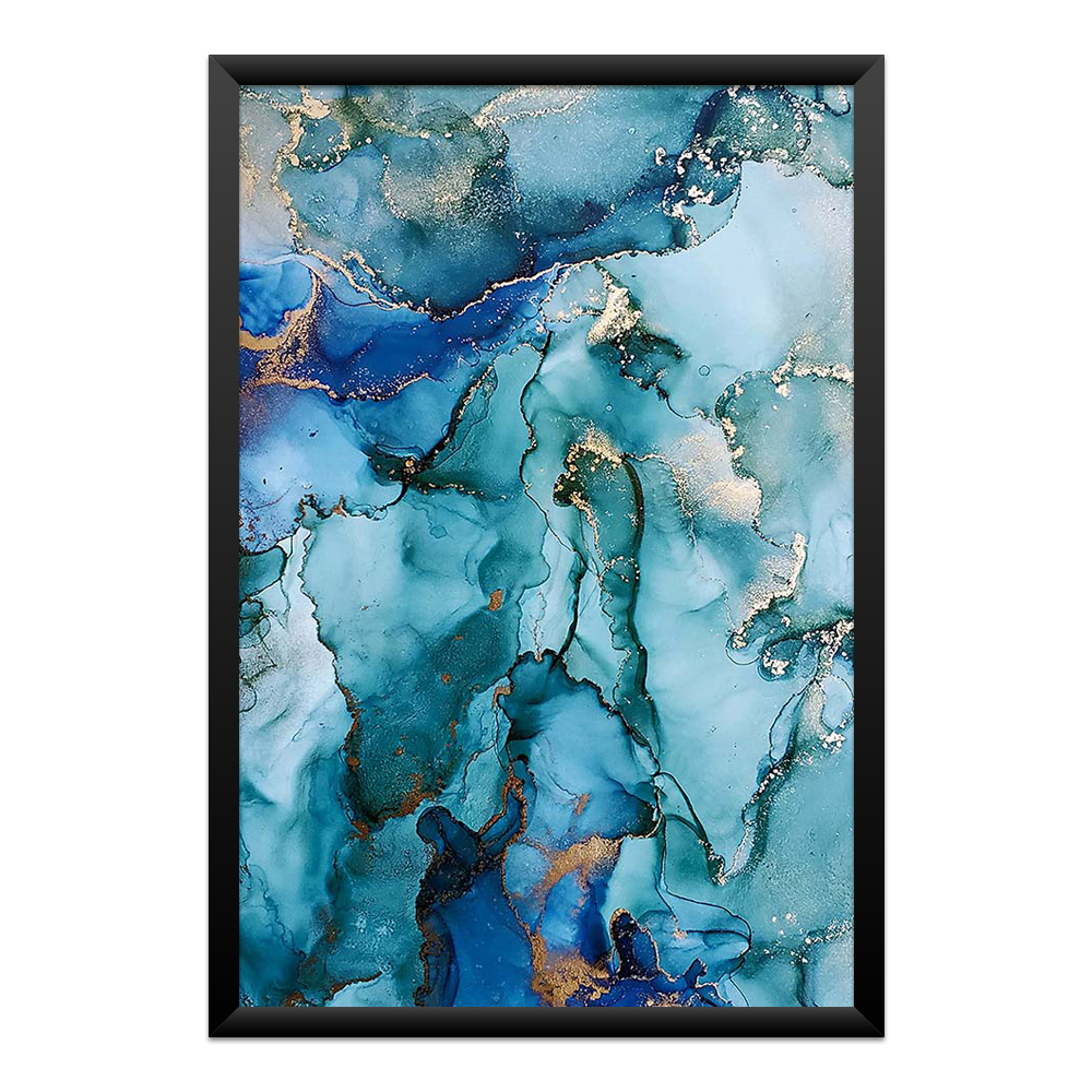quadro-abstrato-aquarela-tons-azul-dourado-arte-decorativa-qpd86996-01-moldura-preta-frente Quadro Abstrato Aquarela – Tons Azul e Dourado - Imagem 1
